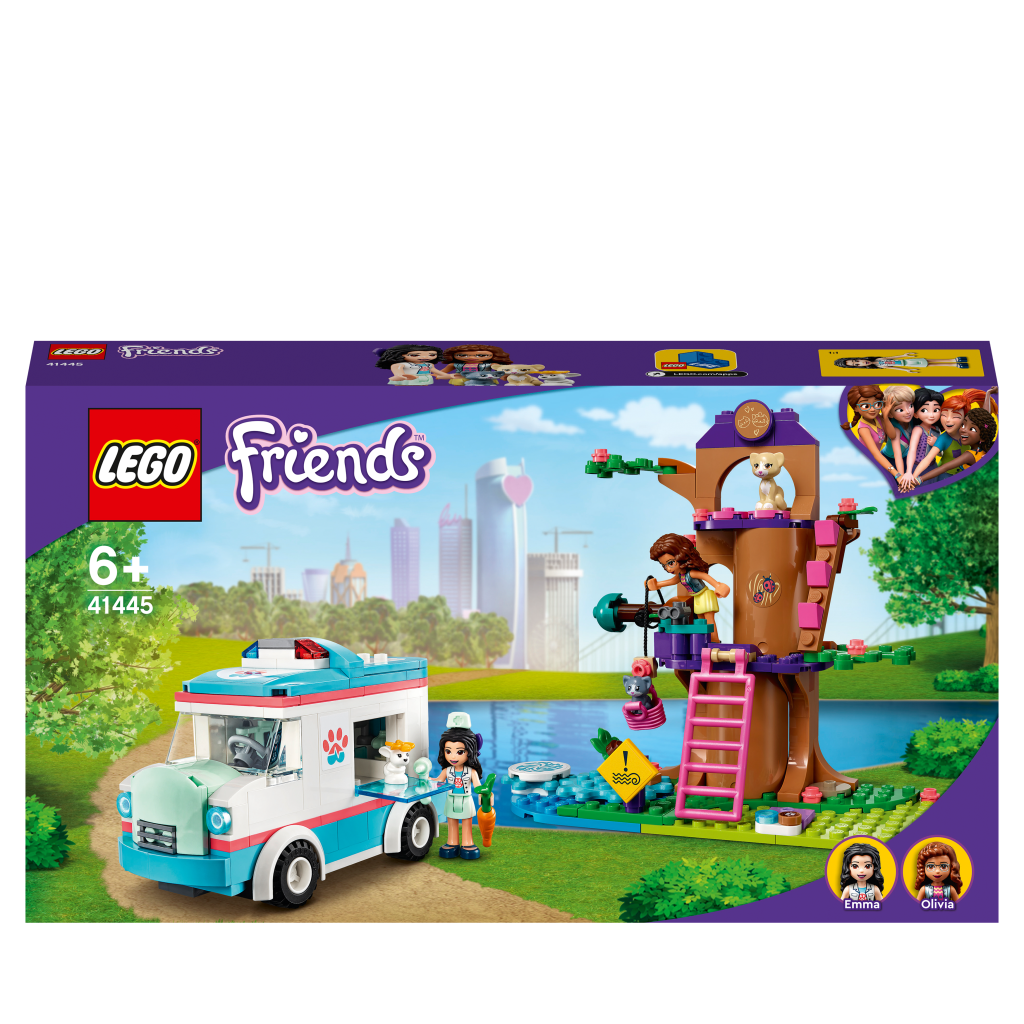 Lego-friends-41445-lambulance-de-la-clinique-veterinaire-face