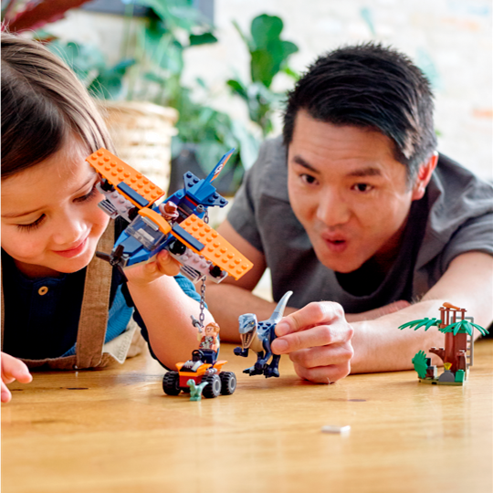 Lego-jurassic-world-75942-velociraptor-la-mission-de-sauvetage-en-avion-jeu