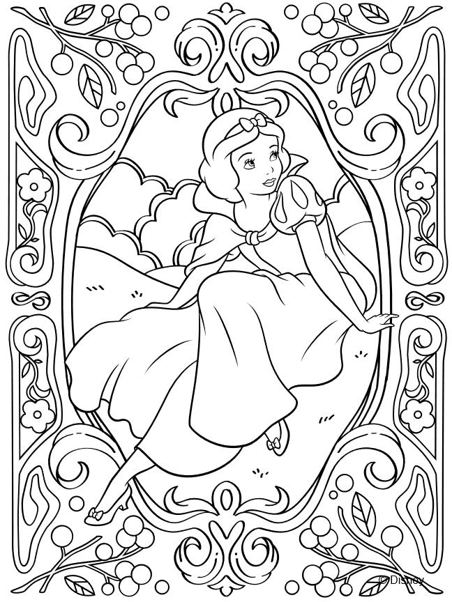 coloriage princesse blanche neige