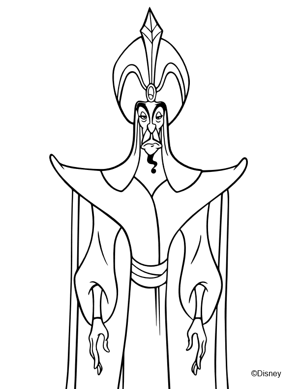 Coloriage Halloween Aladdin Jafar La Cabane à Jouer