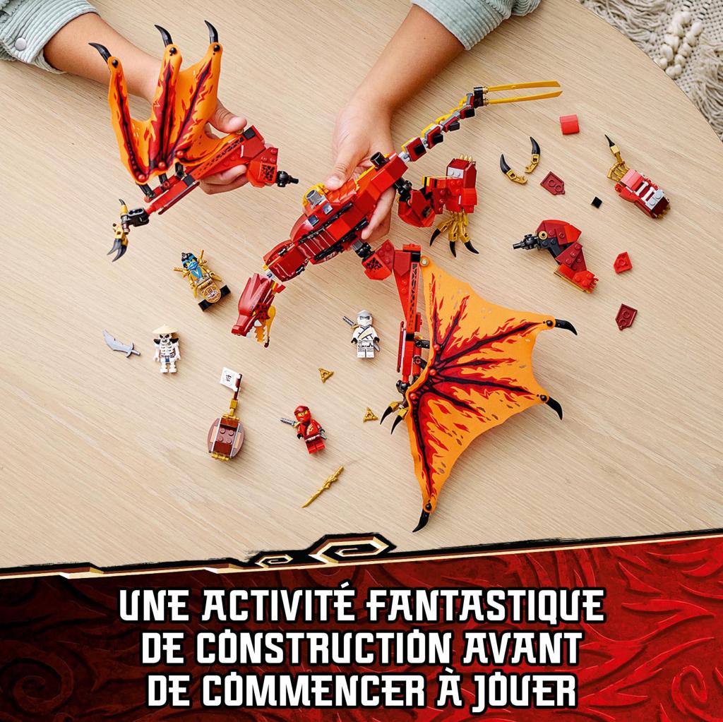 LEGO-NINJAGO-71753-Lattaque-du-dragon-de-feu-construction