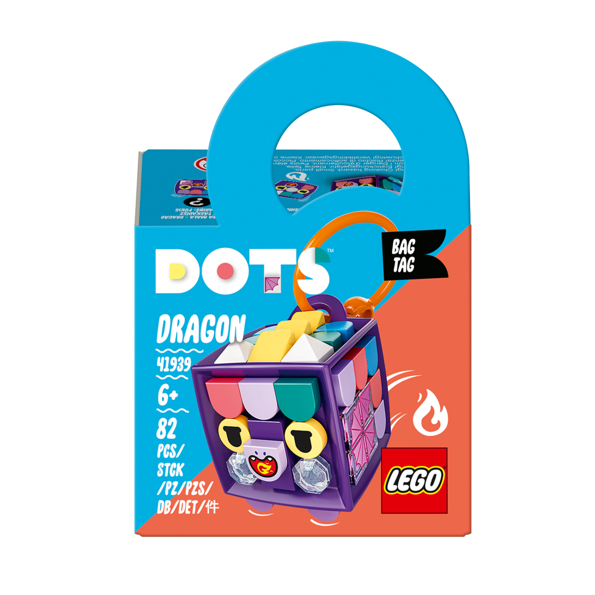 LEGO-dots-41939-Porte-Clés-Dragon-Original-face