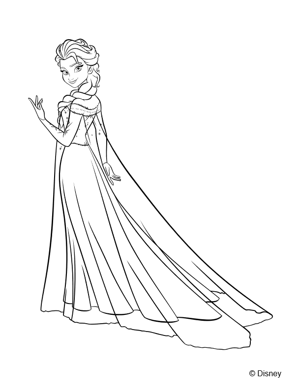 coloriage princesse elsa la reine des neiges