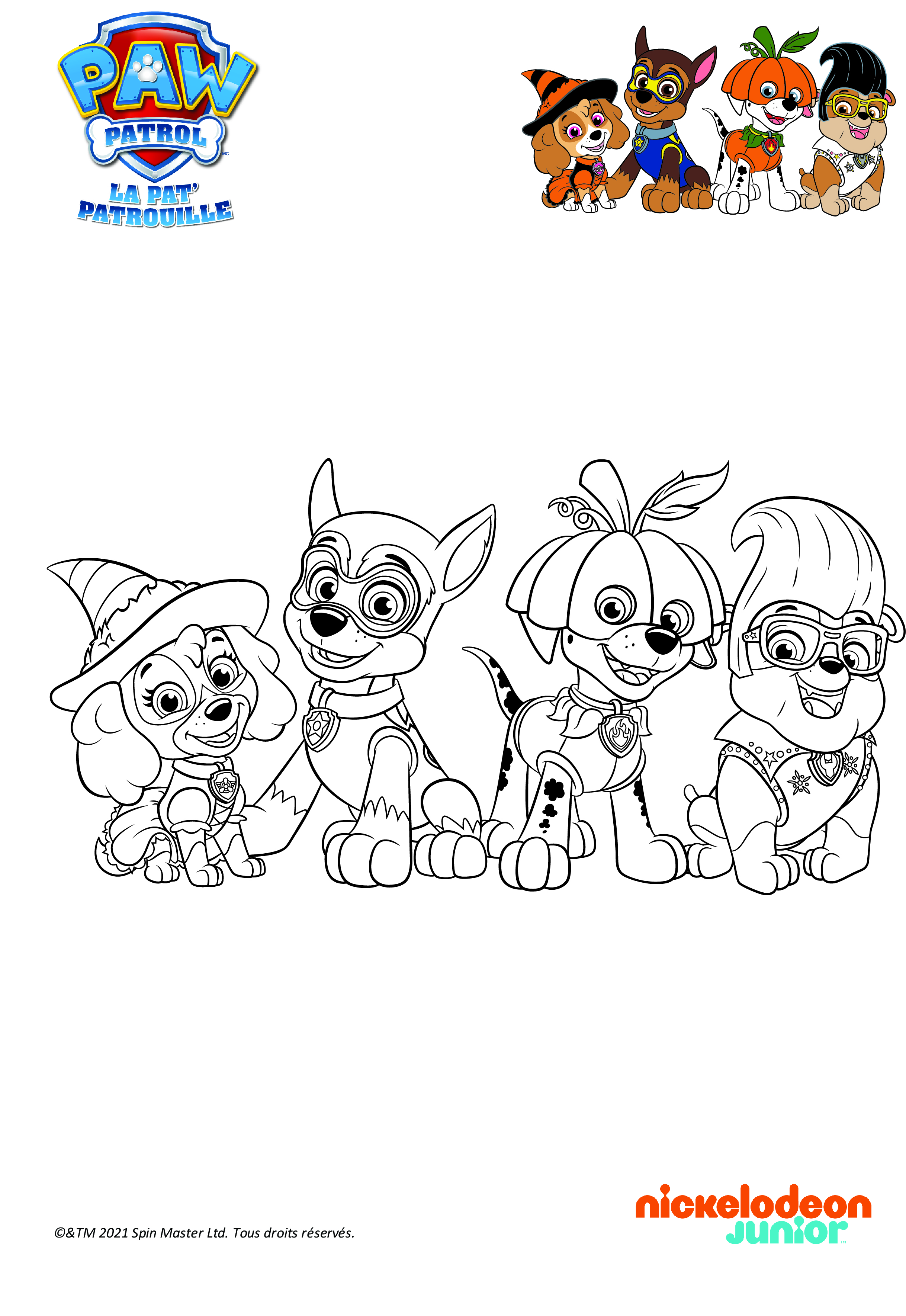 Coloriage de Coloriage de l halloween La Pat Patrouille