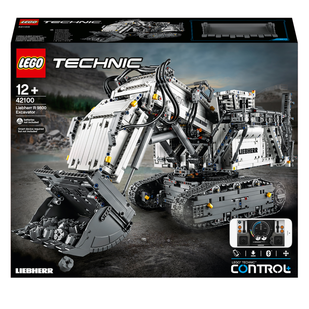 Lego-Technic-42100-La-pelleteuse-Liebherr-R-9800-face