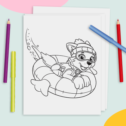 Coloriage-Noël-Pat-Patrouille-everest-1