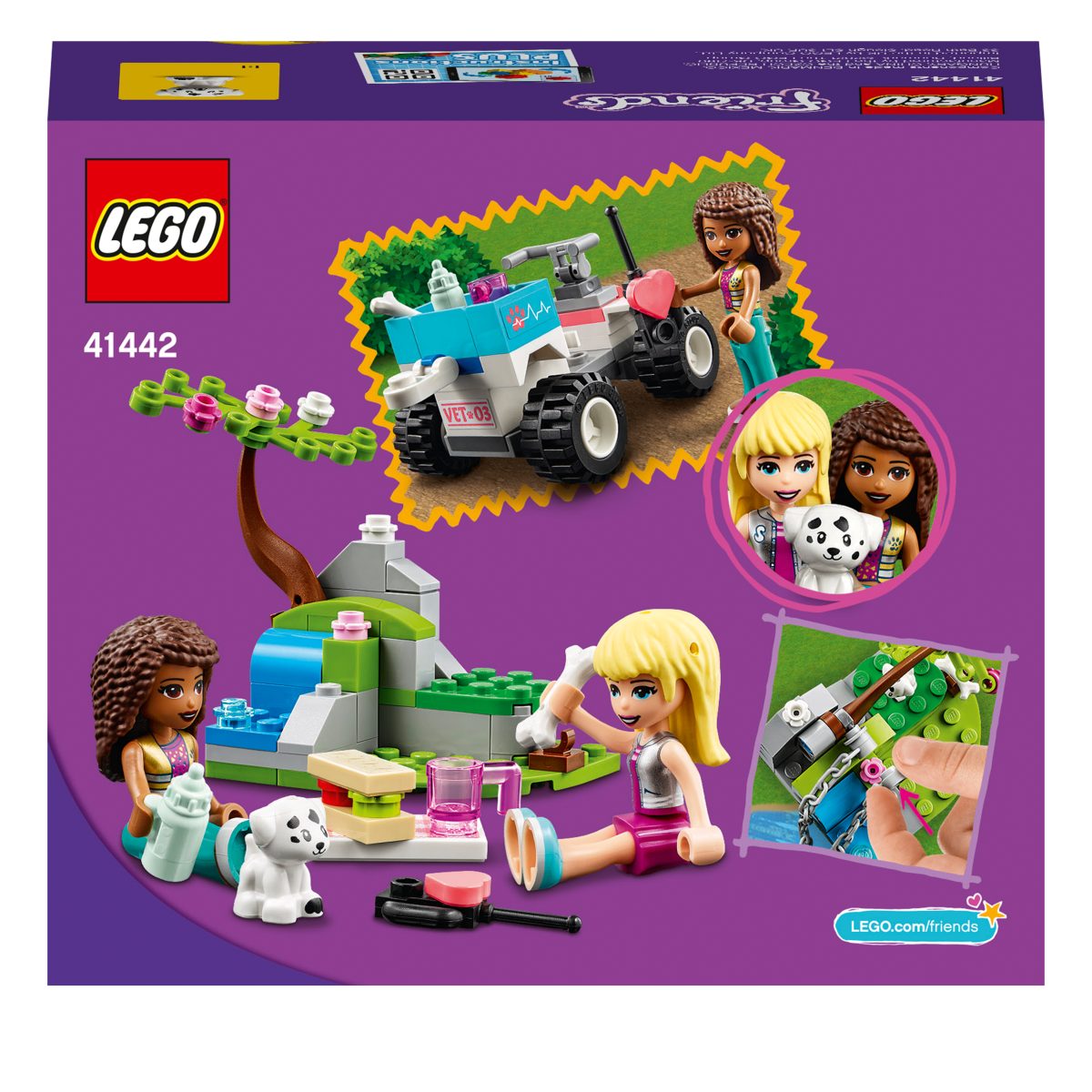 LEGO-Friends-41442-Le-Buggy-de-Sauvetage-de-la-Clinique-Vétérinaire-dos
