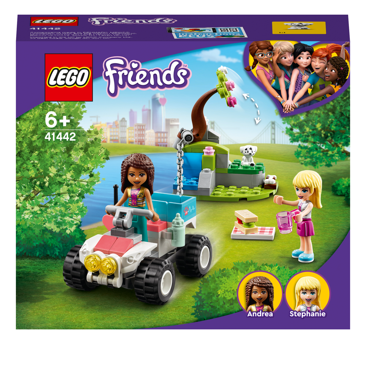 LEGO-Friends-41442-Le-Buggy-de-Sauvetage-de-la-Clinique-Vétérinaire-face