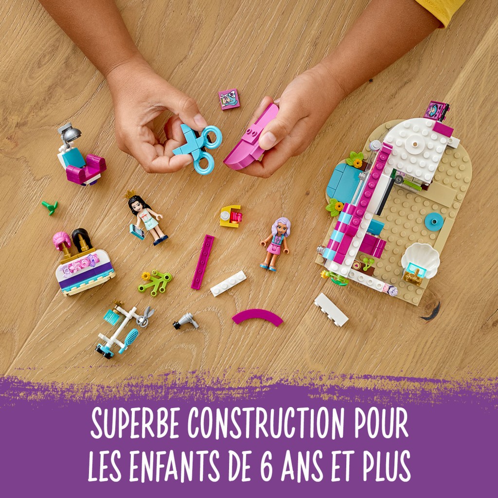 Lego-friends-41391-Le-salon-de-coiffure-de-Heartlake-City-construction