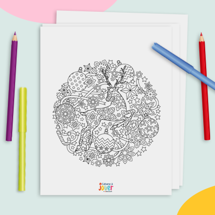 aperçu mandala de noël renne-1