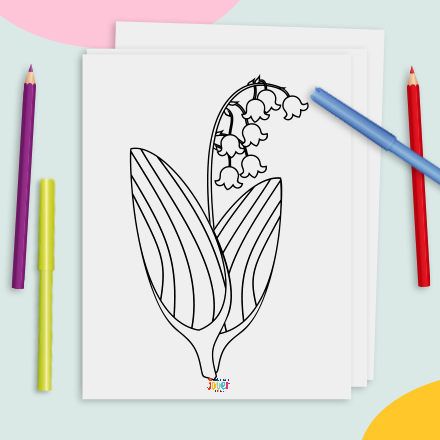 aperçu coloriage brin de muguet-1
