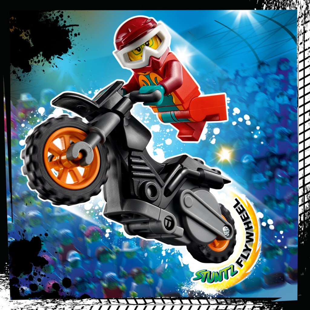 Lego 60311 city stuntz la moto de cascade de feu a rétrofriction