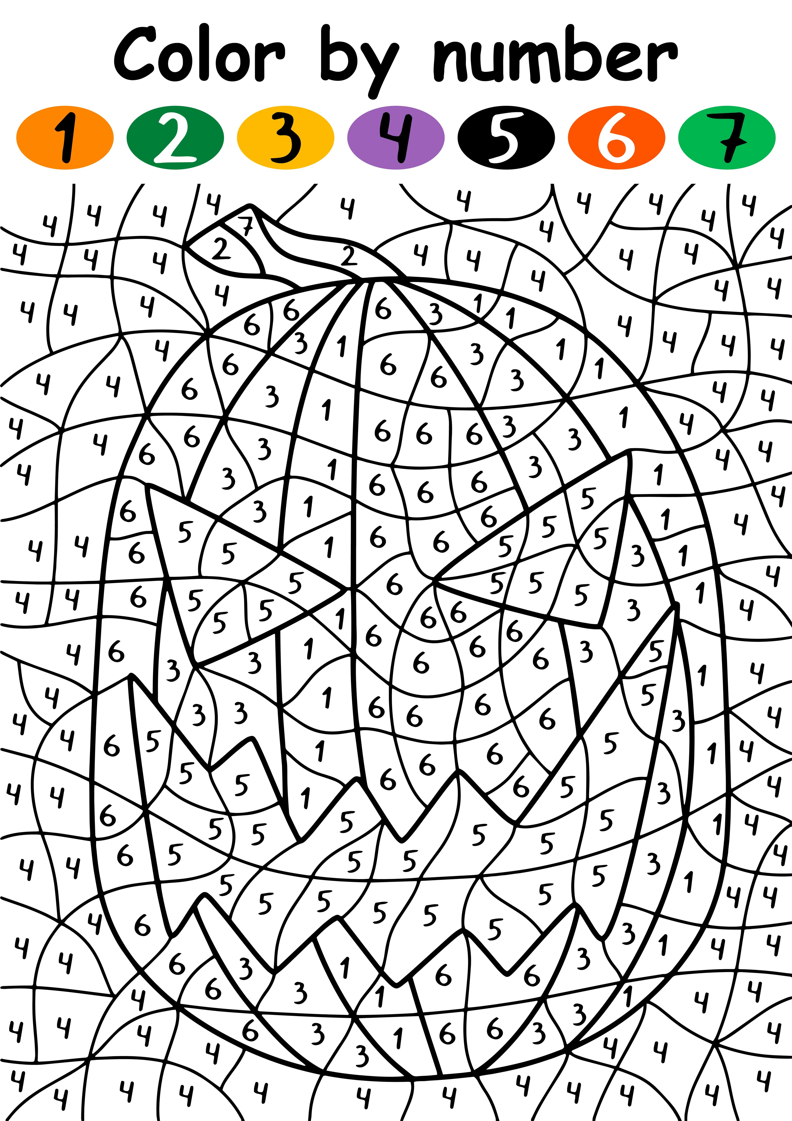 Coloriage magique d'Halloween gratuit à imprimer