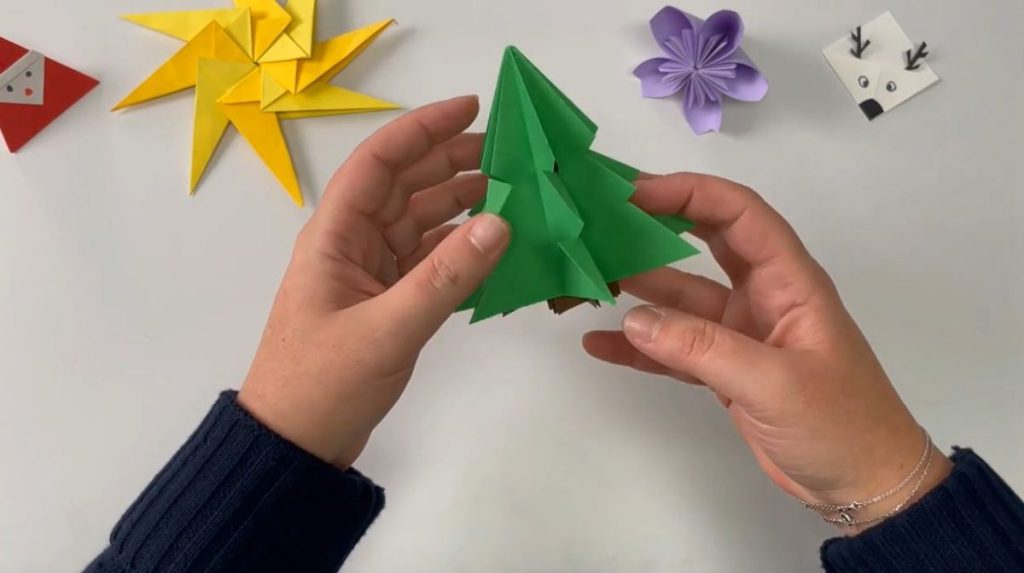 origami noël sapin