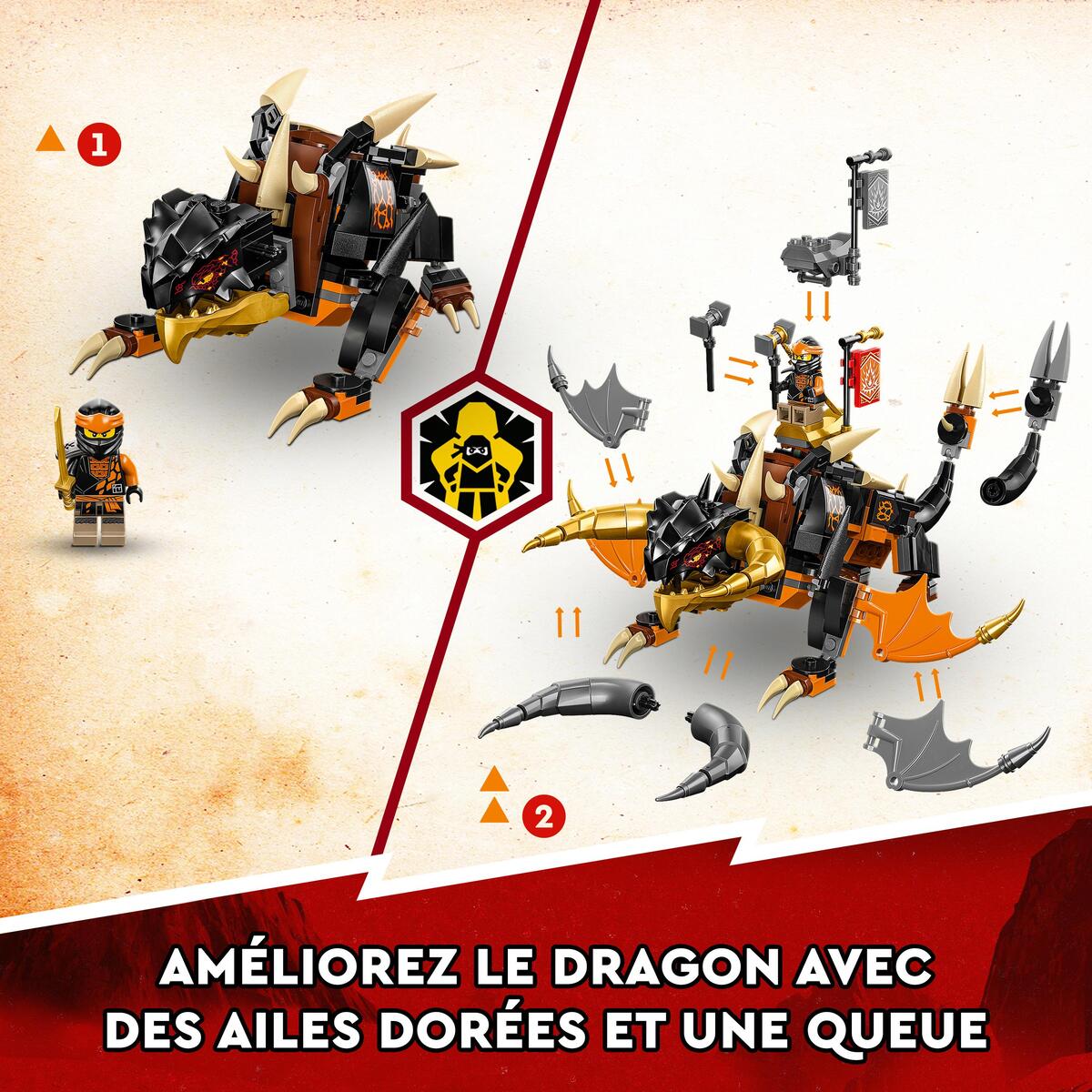 LEGO® NINJAGO® 71782 Le Dragon de Terre de Cole – Évolution