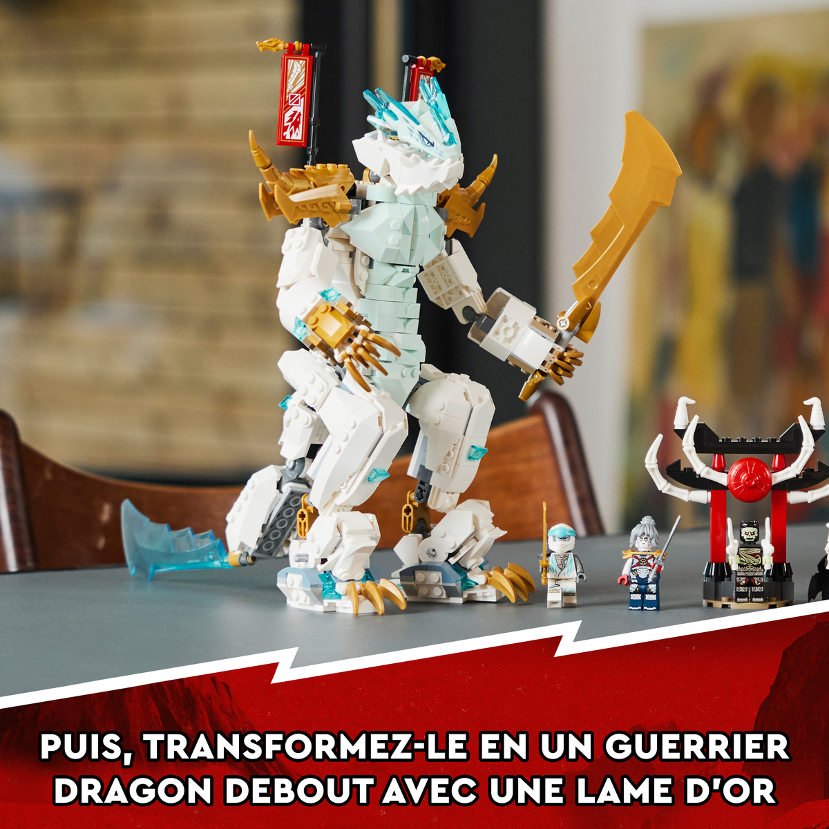 LEGO® NINJAGO® 71786 La Créature Dragon de Glace de Zane | La Cabane à ...