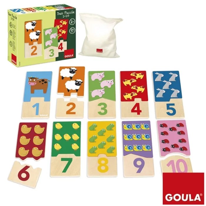 GOULA Puzzle animaux à compter