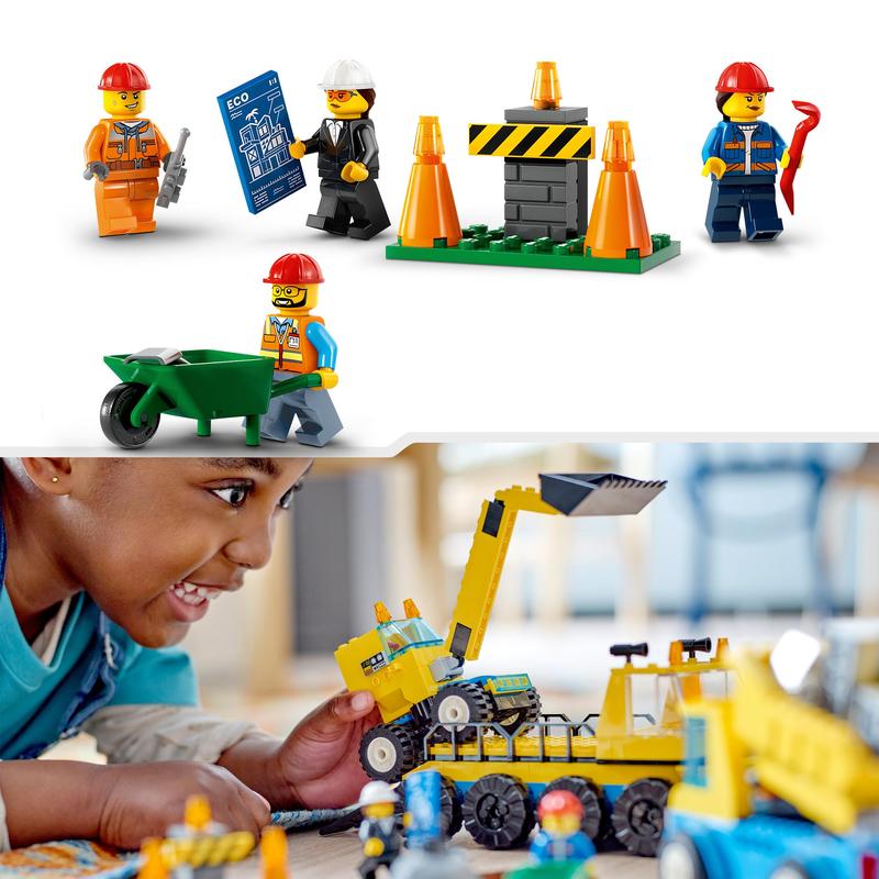 Camions de chantier et grue de démolition Lego City 60391 - La