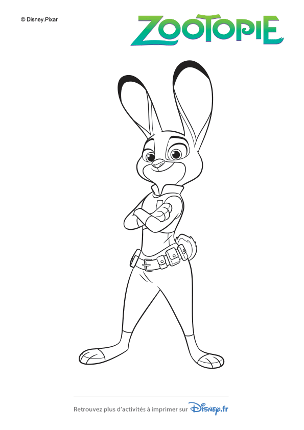 coloriage Zootopie Judy