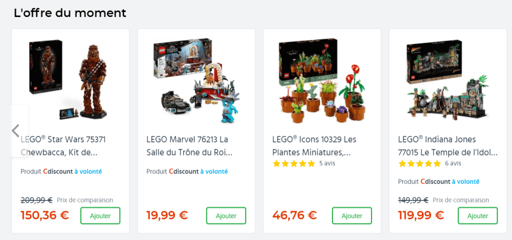 Bon plan lego Cdiscount