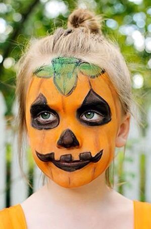 maquillage citrouille enfant