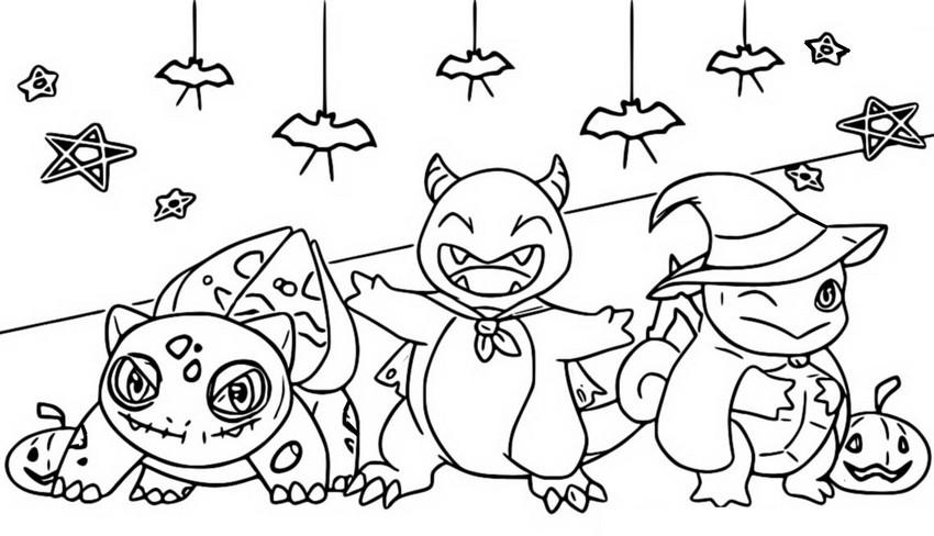 coloriage pokemon halloween