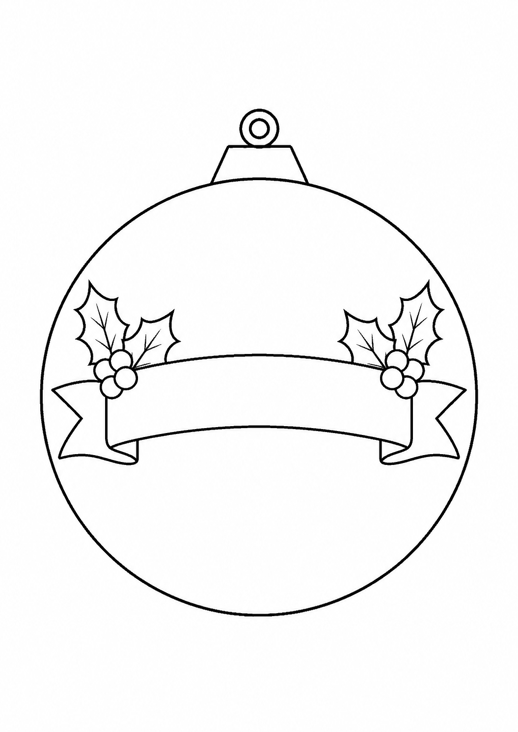 Boule de Noël à personnaliser avec un prénom, à colorier et à imprimer en A4