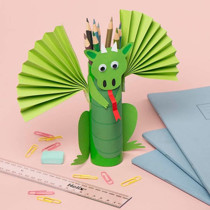 bricolage porte-crayons dragon maternelle