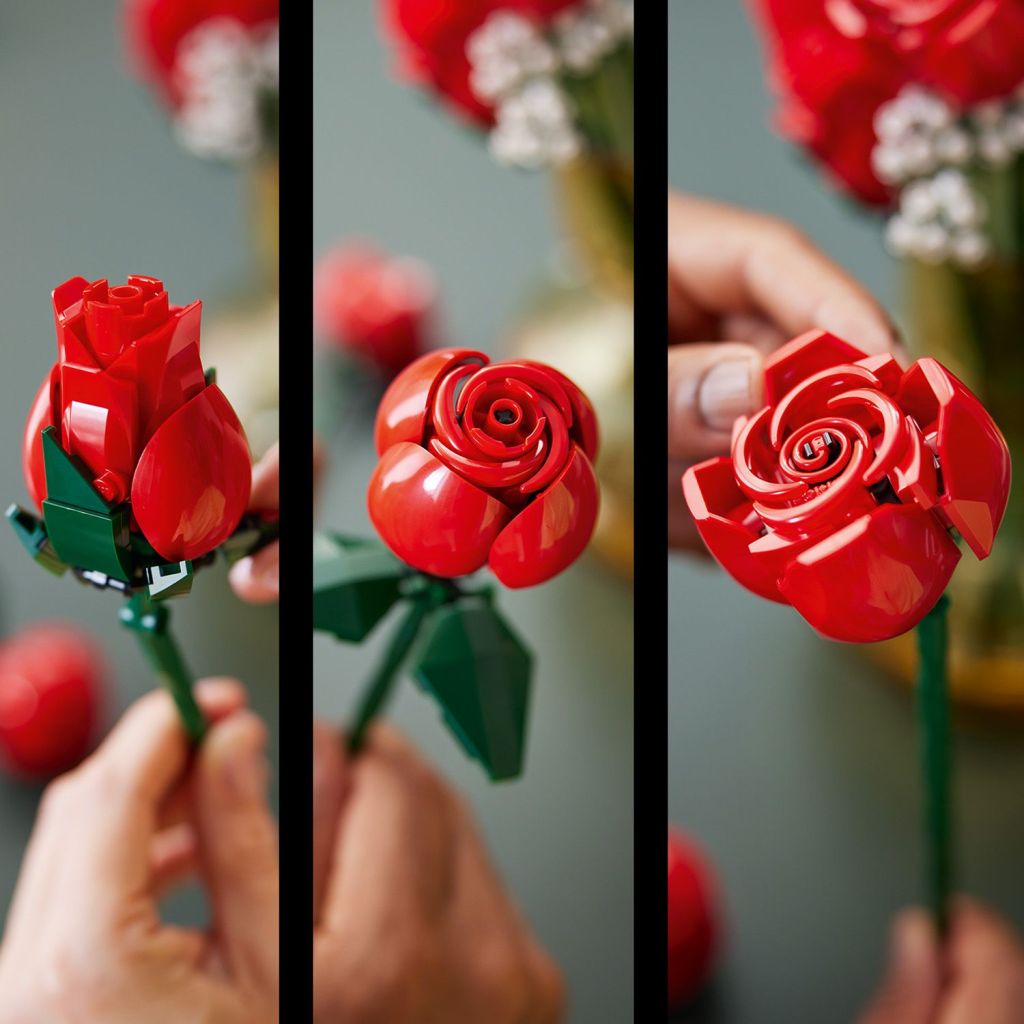 détails LEGO 10328 Le bouquet de roses