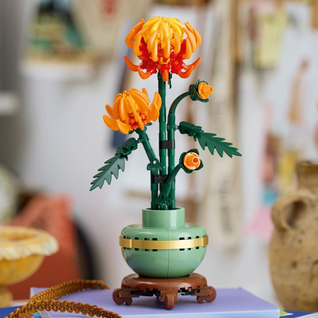 décoration LEGO 10368 Le chrysanthème
