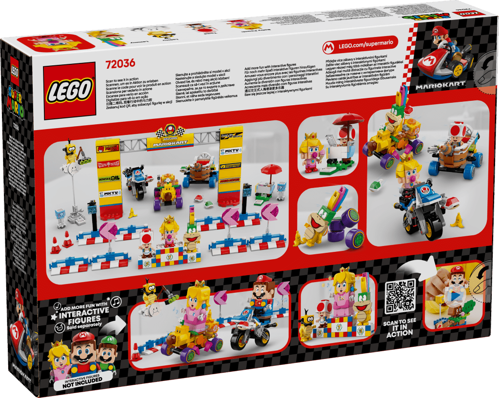 boîte LEGO Super Mario 72036 : Mario Kart - Bébé Peach et Ensemble de Grand Prix