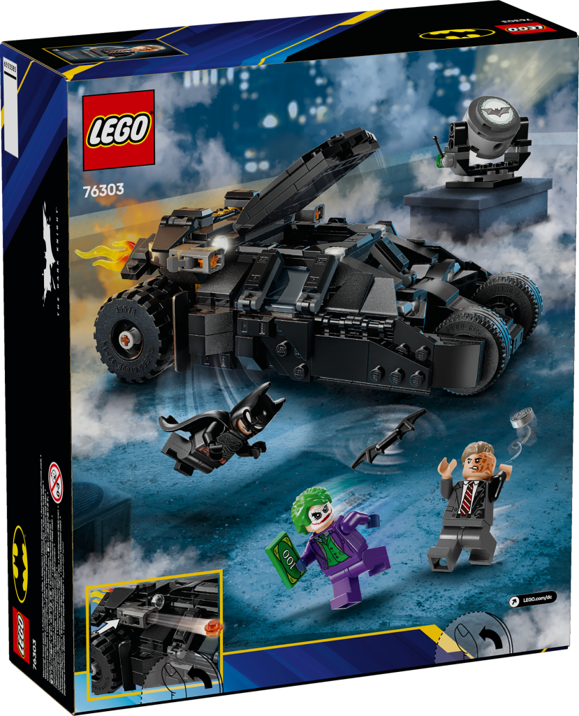 boîte LEGO DC Batman 76303 : La Batmobile Tumbler de Batman contre Double-Face et Le Joker