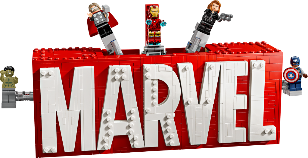 LEGO Marvel 76313 : Logo MARVEL et ses Super-Héros