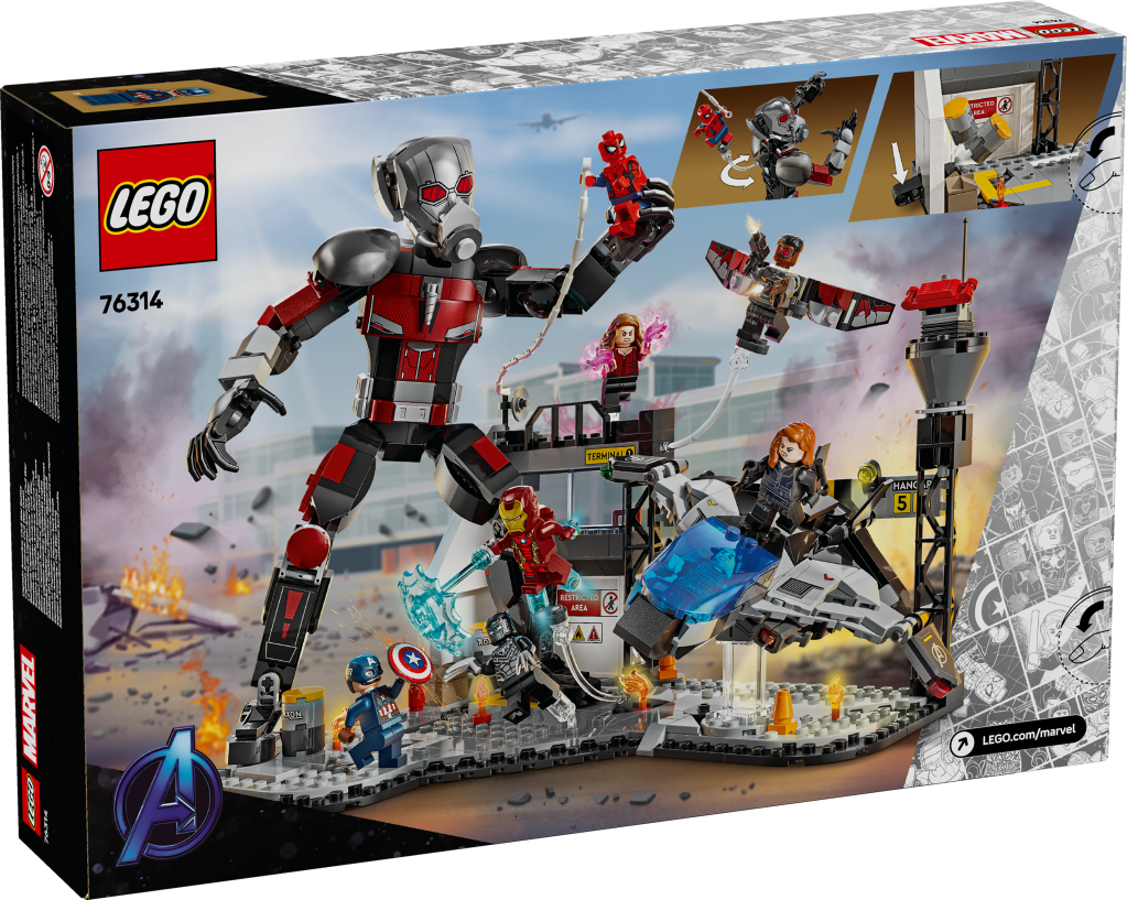 boîte LEGO Marvel 76314 : Le Combat de Captain America - Civil War
