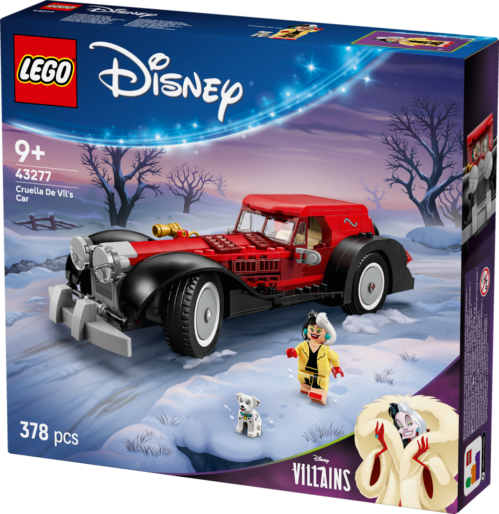 boîte LEGO Disney 43277 – La Voiture de Cruella d’Enfer