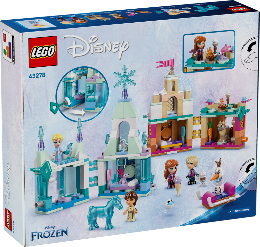 boîte LEGO Disney 43278 château d’Arendelle et palais de glace d’Elsa miniatures