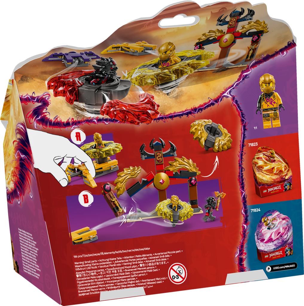 boîte LEGO Ninjago 71 826 Pack de combat Spinjitzu du dragon