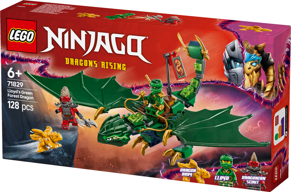 boîte LEGO Ninjago 71829 Le dragon vert de la forêt de Lloyd