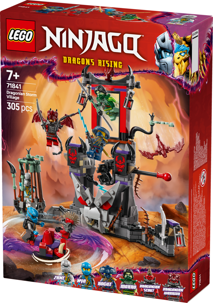 boîte LEGO Ninjago 71841 Le village de la tempête draconique