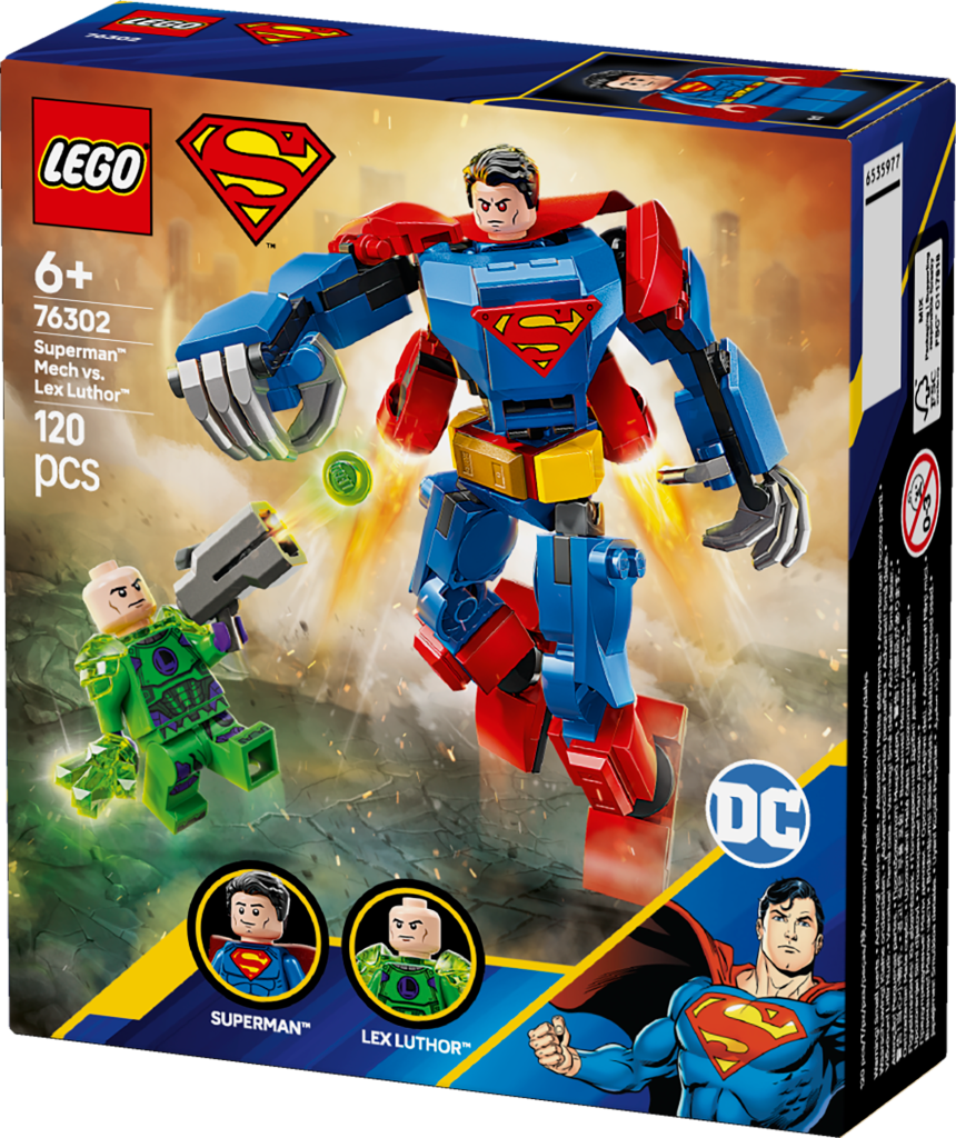 boîte LEGO DC 76302 : Le robot de Superman contre Lex Luthor