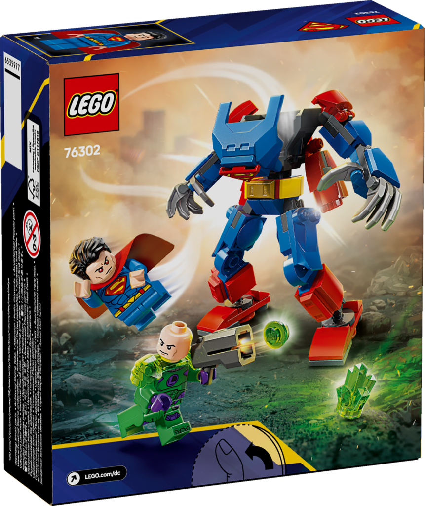 boîte LEGO DC 76302 : Le robot de Superman contre Lex Luthor