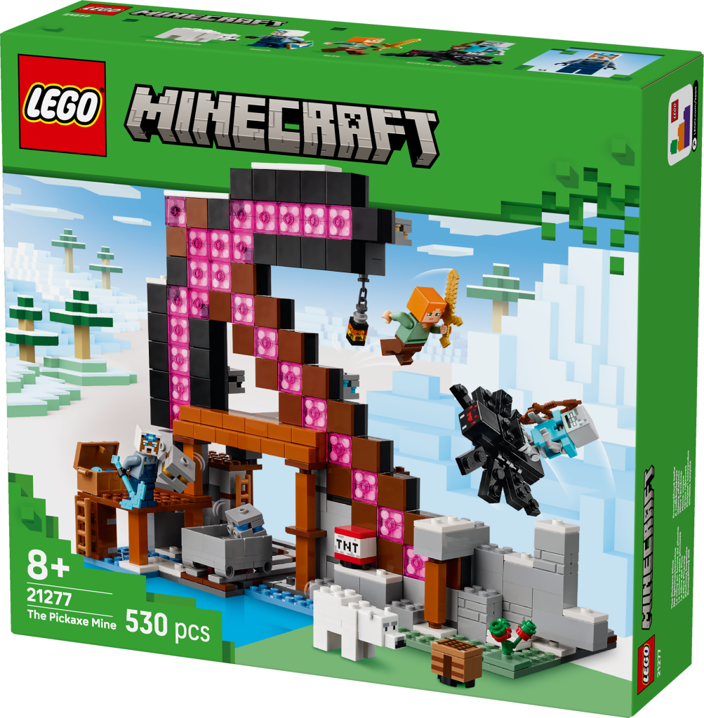 boîte LEGO Minecraft 21277 La mine en forme de pioche