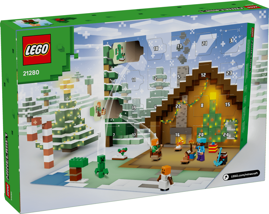 boîte LEGO Minecraft 21280 – Le Calendrier de l’Avent 2025