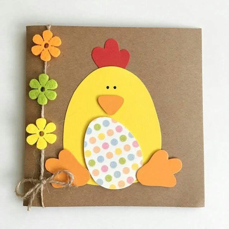 carte poussin Pâques