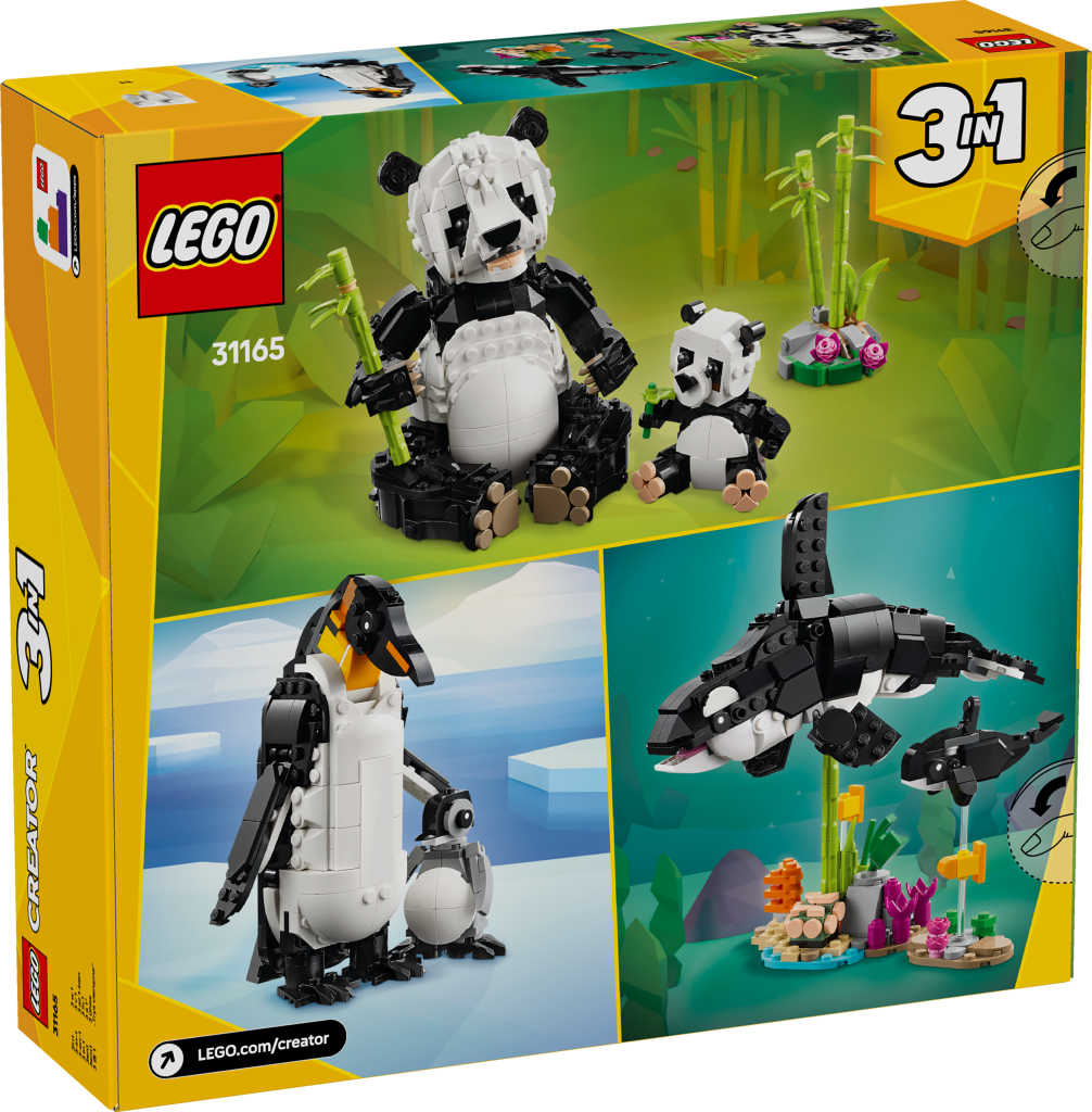boîte LEGO Creator 31165 – Animaux Sauvages : La Famille de Pandas