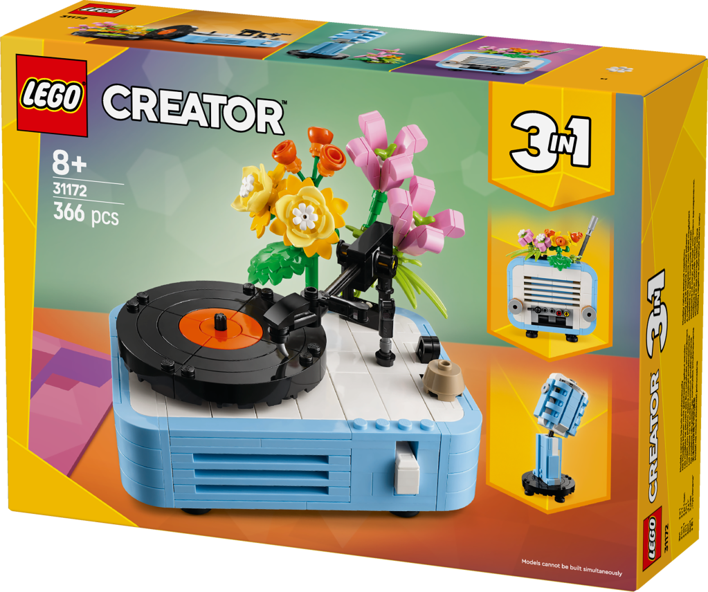 boîte LEGO Creator 31172 – Le Tourne-Disque et ses Fleurs