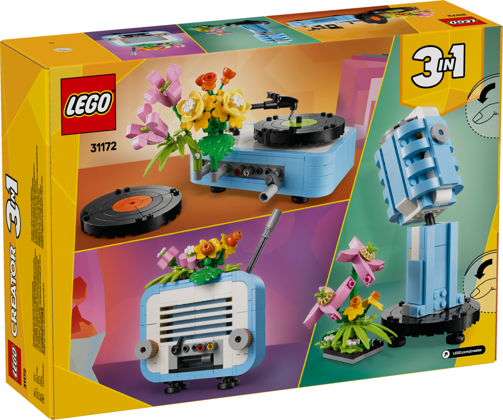 boîte LEGO Creator 31172 – Le Tourne-Disque et ses Fleurs