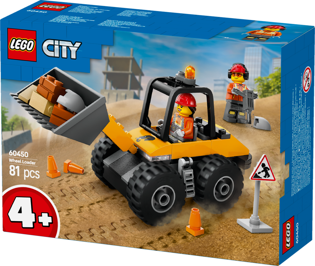 boîte LEGO City 60450 : La Chargeuse de Chantier Jaune