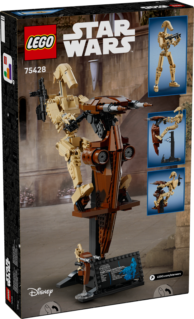 boîte LEGO Star Wars 75428 Droïde de combat sur son STAP