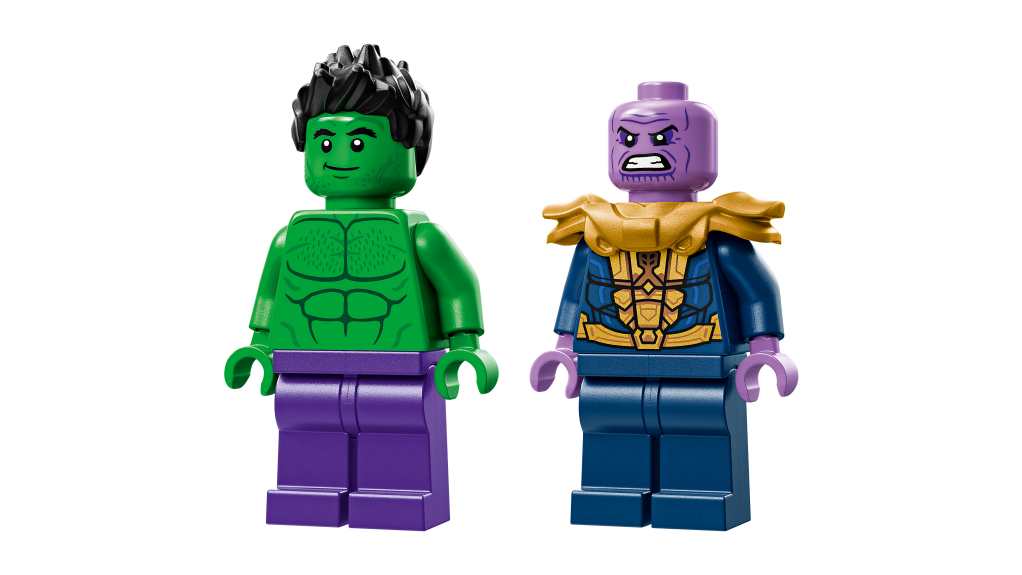 personnages LEGO Marvel 76312 : Le Tout-Terrain de Hulk contre Thanos